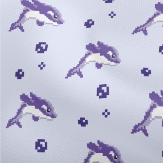 Pixel Style Purple Dolphin Dobby