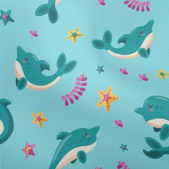 Cartoon Dolphin And Starfish Dobby