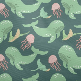 Green Whale Pink Jellyfish Dobby