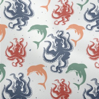 Colorful Octopus And Dolphin Dobby