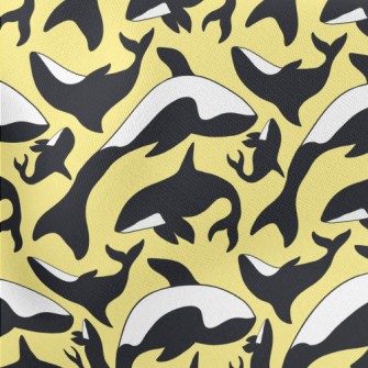 Simple Killer Whale Pattern Stretch Ponte