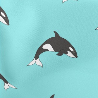 Cute Cartoon Killer Whale Stretch Ponte