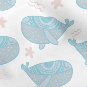 Cute Blue Whale Micro Fleece