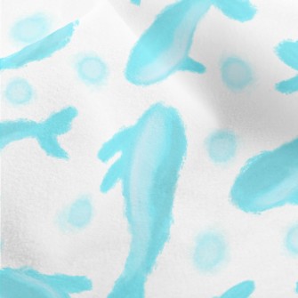 Abstract Watercolor Whale Micro Fleece