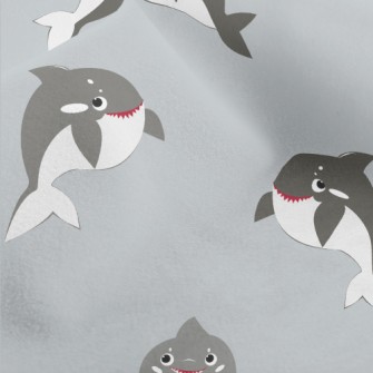 Killer Whale And Baby Shark Micro Fleece