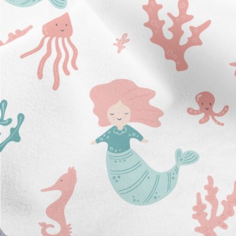 Beautiful Coral Reef And Merma Micro Fleece