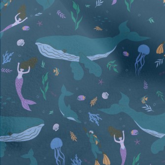 Undersea Diving Beauty Micro Fleece