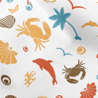 Colorful Beach Silhouette Micro Fleece