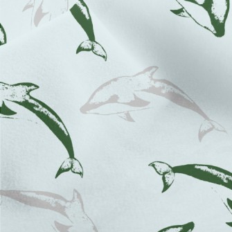 Dolphin Seal Pattern Micro Fleece