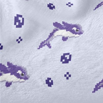 Pixel Style Purple Dolphin Minky