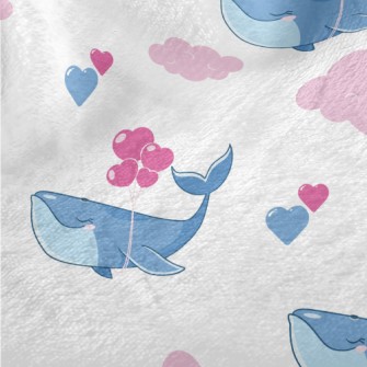 Whales Fly Into The Clouds Minky