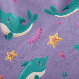 Cartoon Blue Dolphin Minky