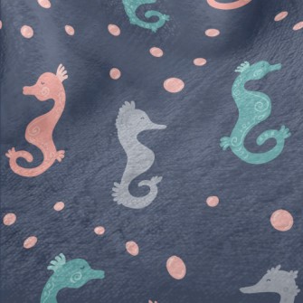 Cute Colorful Seahorse Minky