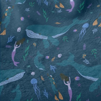 Undersea Diving Beauty Minky