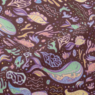 Colorful Ocean World Piqué