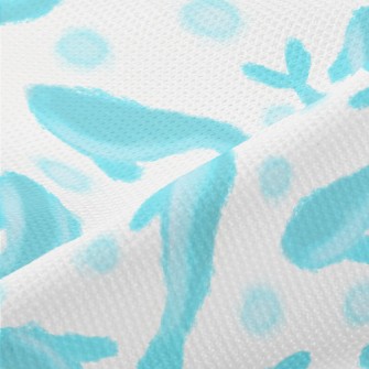 Abstract Watercolor Whale Piqué