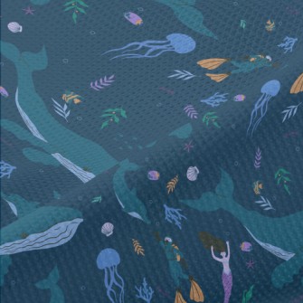 Undersea Diving Beauty Piqué