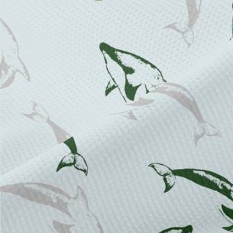 Dolphin Seal Pattern Piqué