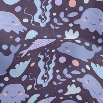 Cartoon Marine Life For Childr Lightweight Performance Linen