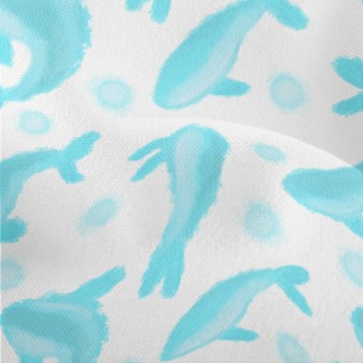 Abstract Watercolor Whale Lightweight Performance Linen