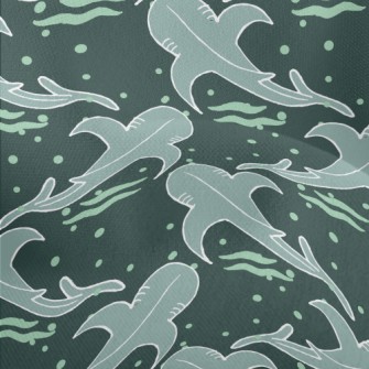 Hand Drawn Killer Whale With B Lightweight Performance Linen