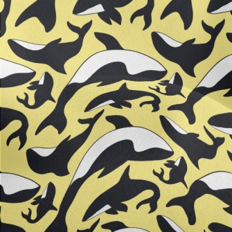 Simple Killer Whale Pattern Lightweight Performance Linen