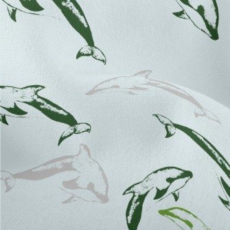 Dolphin Seal Pattern Lightweight Performance Linen