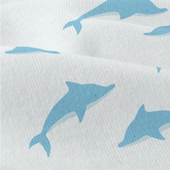 Blue Dolphin Illustration Modern Jersey