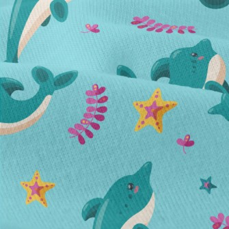 Cartoon Dolphin And Starfish Modern Jersey