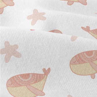 Hand Drawn Pink Whale Modern Jersey