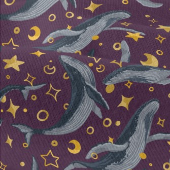 Hand Drawn Whale And Stars Modern Jersey