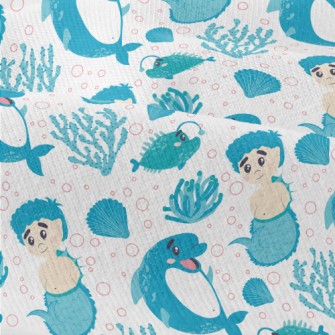 Dolphin And Mermaid Boy Modern Jersey