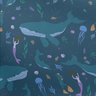 Undersea Diving Beauty Pongee