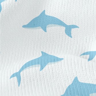 Blue Dolphin Illustration Stretch Jersey