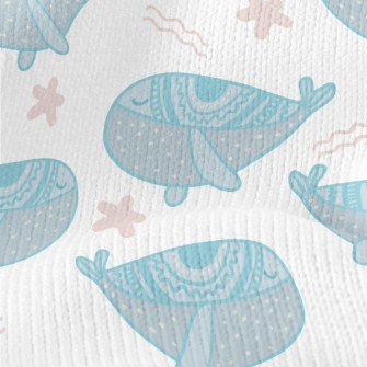 Cute Blue Whale Stretch Jersey