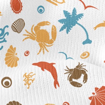 Colorful Beach Silhouette Stretch Jersey