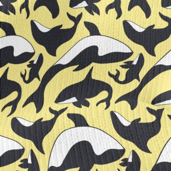 Simple Killer Whale Pattern Stretch Jersey