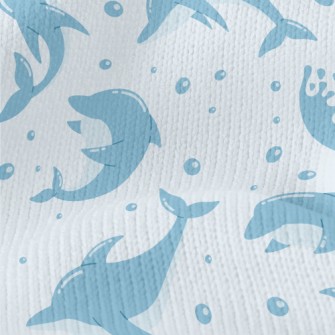 Cute Cartoon Dolphin Stretch Jersey