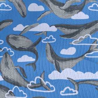 Hand Drawn Whale In The Sky Stretch Jersey