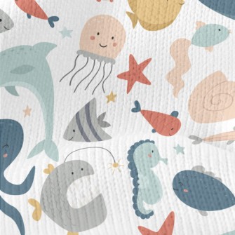 Cartoon Cute Underwater World Stretch Jersey