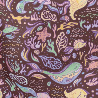 Colorful Ocean World Lightweight Cotton Poplin