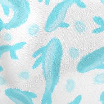 Abstract Watercolor Whale Lightweight Cotton Poplin