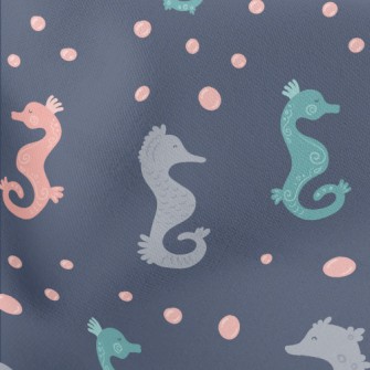 Cute Colorful Seahorse Lightweight Cotton Poplin