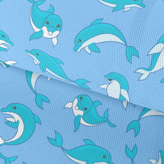 Happy Cartoon Dolphin Waterproof Oxford