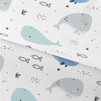 Smiling Whale Illustration Waterproof Oxford