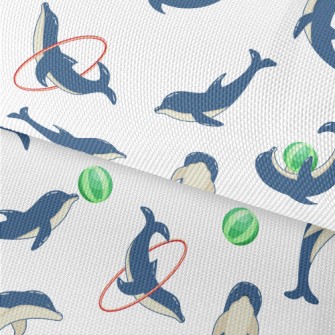 Cute Dolphin Show Waterproof Oxford