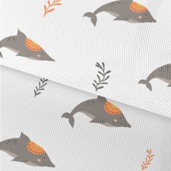 Hand Drawn Ethnic Dolphin Waterproof Oxford