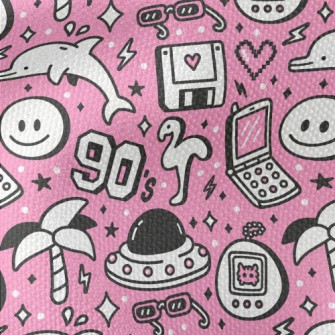 90s Retro Cartoon Pattern Waterproof Canvas