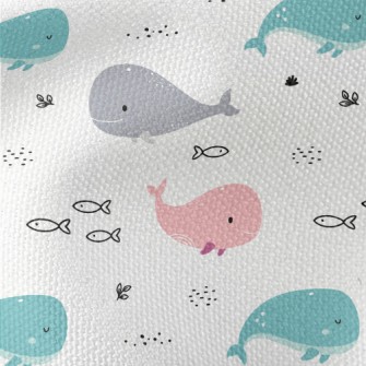 Cute Colorful Whale Waterproof Canvas