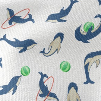 Cute Dolphin Show Waterproof Canvas